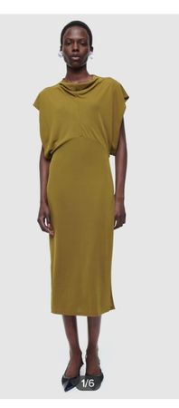 COS-KLEID, KHAKI, GRÖSSE XS, PASST ABER AUCH S, NIE GETRAGEN