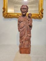 Handgeschnitzte Holzfigur  Josef mit Jesuskind