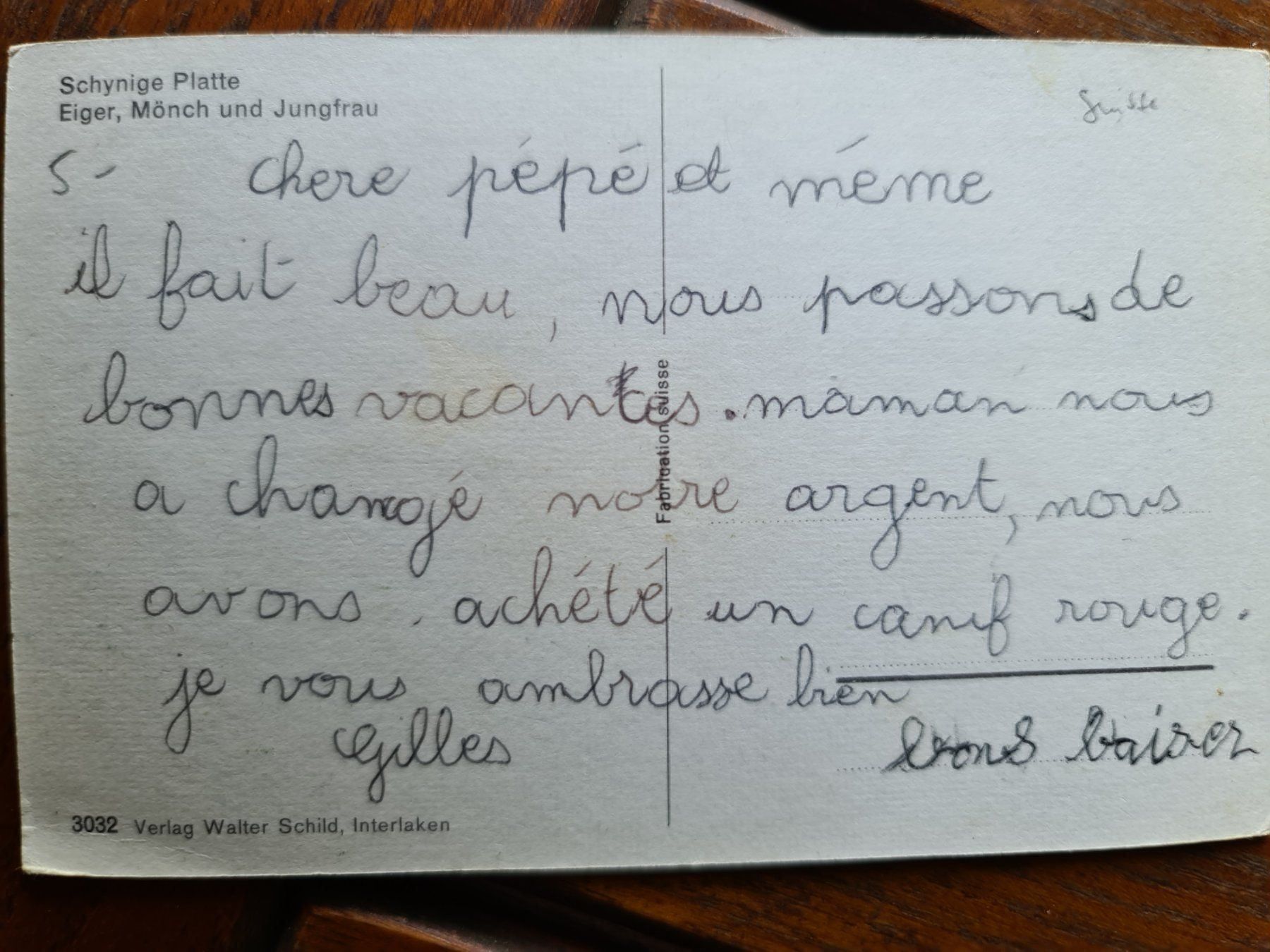 Cartoline postali: Ansichtskarte Schynige Platte – Usato da Dintikon venduto da Vexi 1