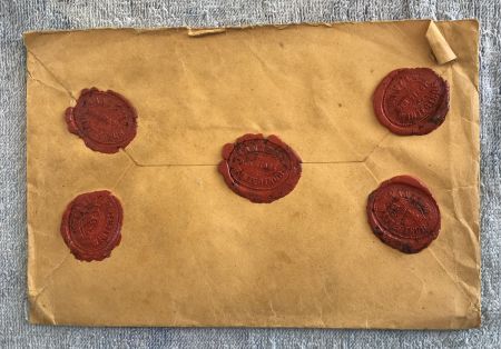 ANTIKER UMSCHLAG KANZLEI DER STADT WINTERTHUR MIT SIEGEL