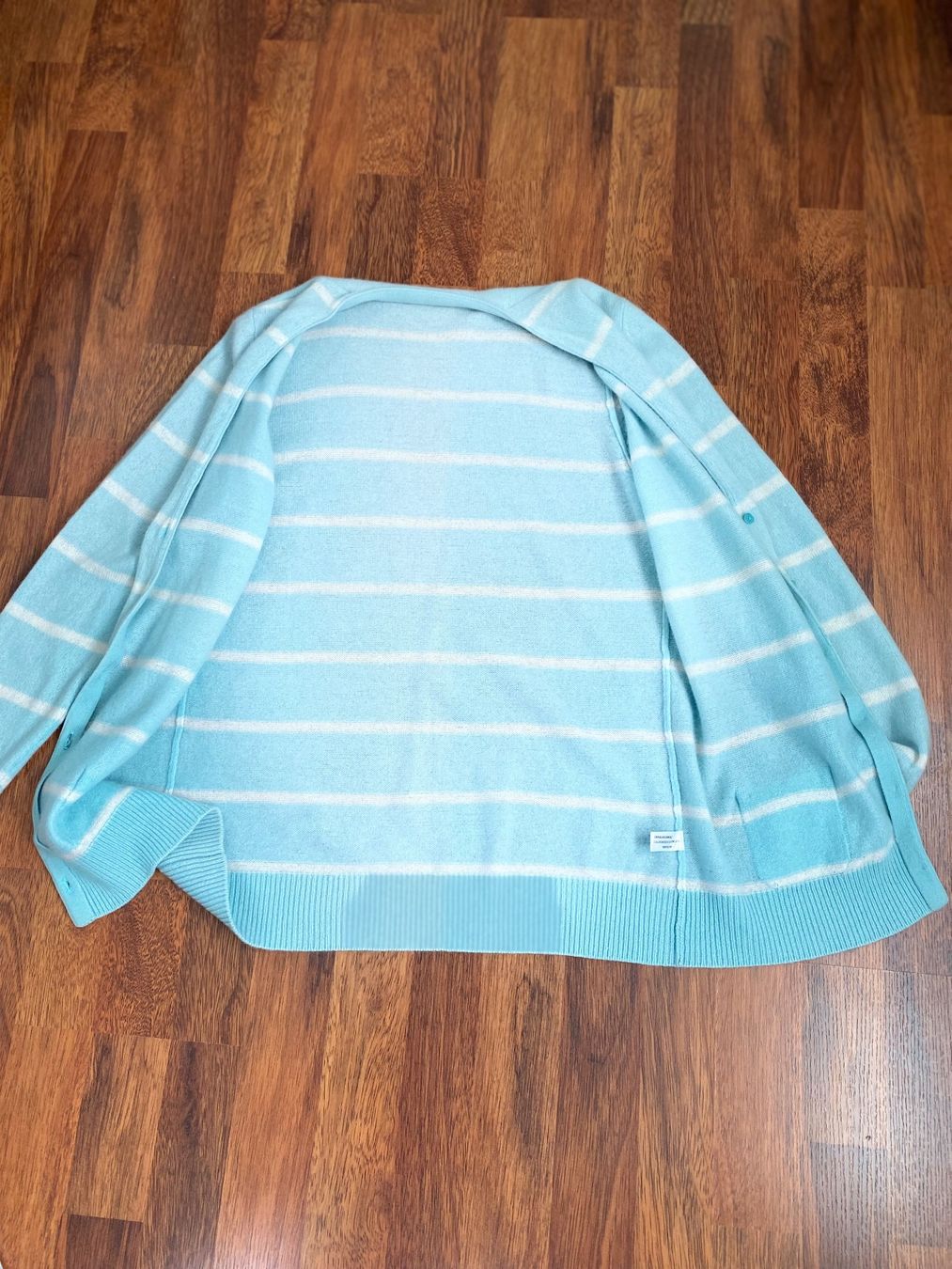 Giacche: Damen Strickjacke gestreift hellblau weiss Grösse S – Usato da Stadel b. Niederglatt venduto da sandart 2