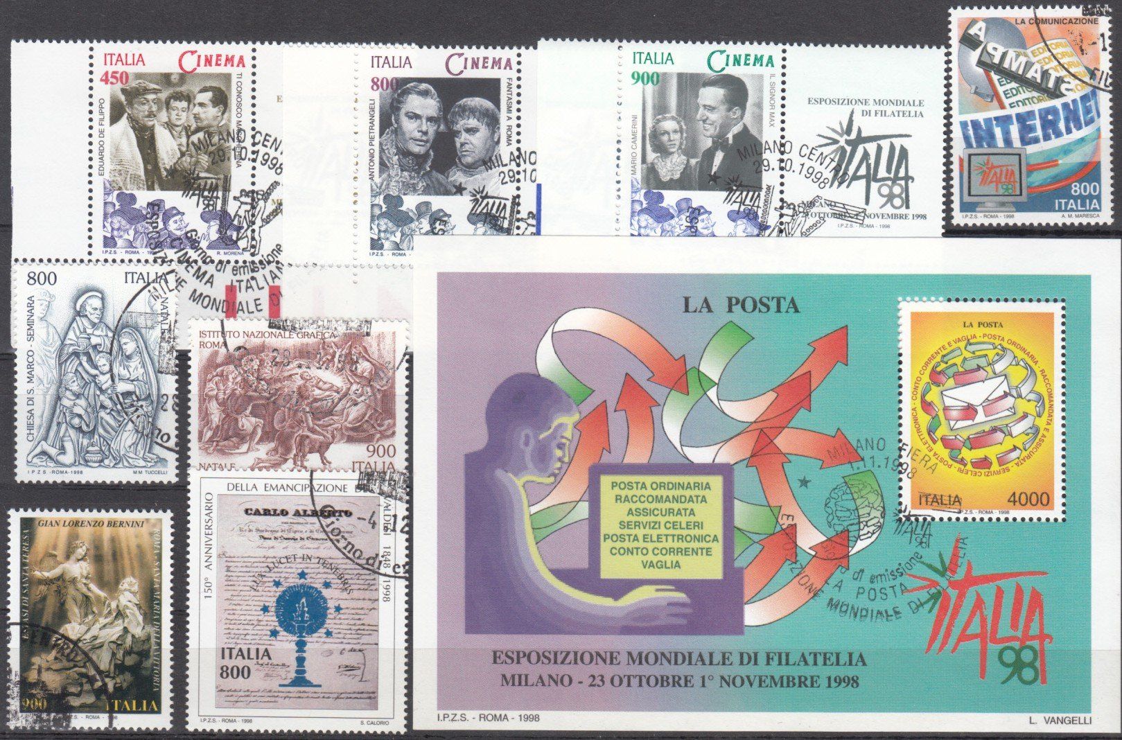 Tutti i francobolli: Italien 1998 mit ET – Usato da Bürglen TG venduto da StampGraf 5