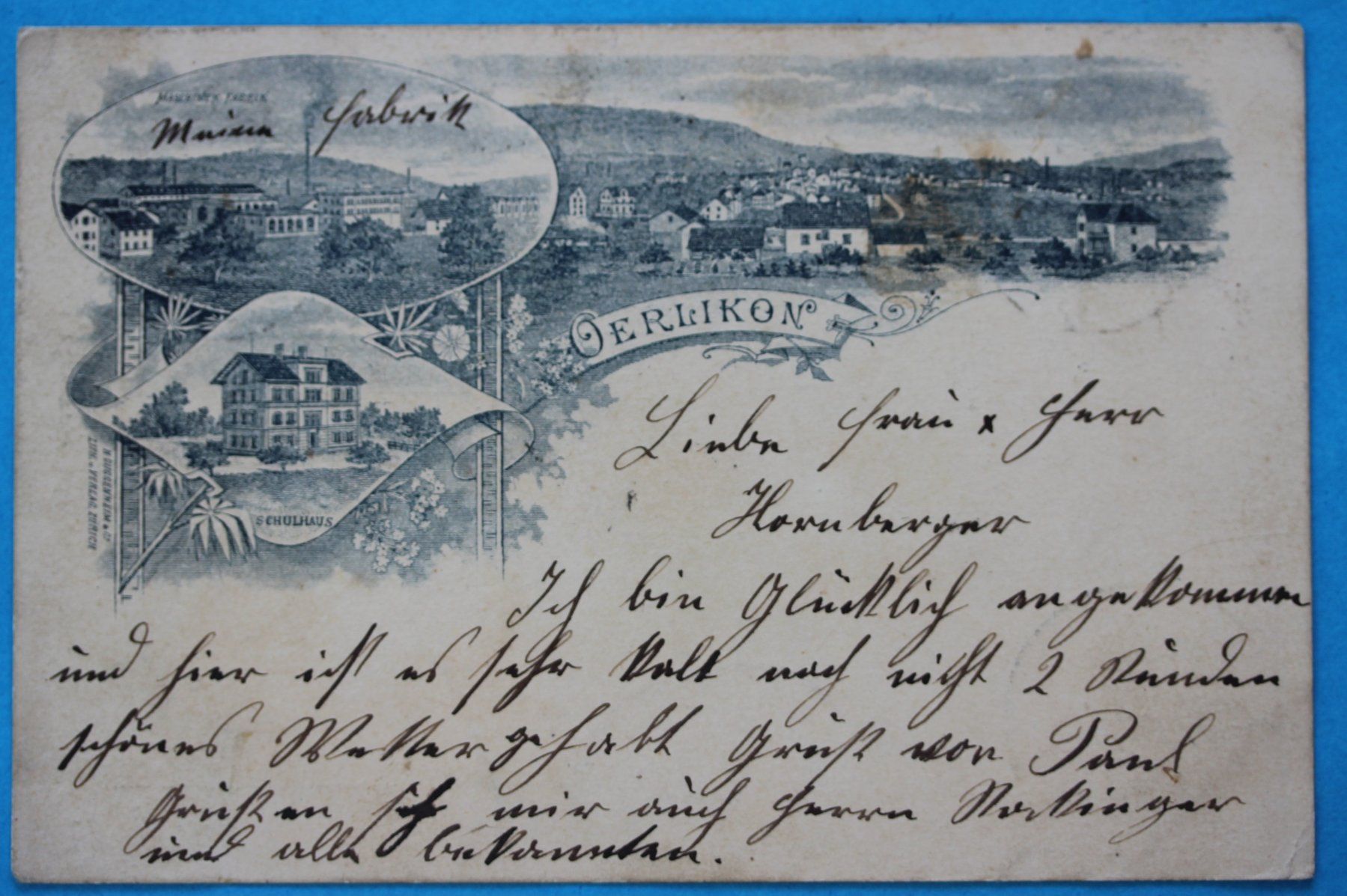 Cartoline postali: OERLIKON LITHO AK 1898 – Usato da Lotzwil venduto da pirolh