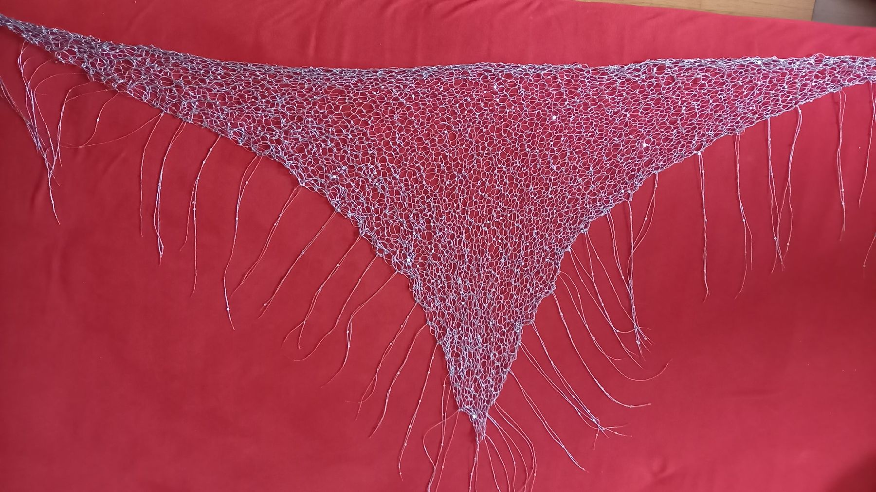 Foulard & Sciarpe: Silberfarbener Damen Schal mit Pailletten – Nuovo e nell'imballaggio originale da Bülach venduto da XVVX 3