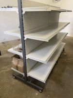Lager-/Laden-Regal mit Rollen, 8 Ablagen Metall gebraucht
