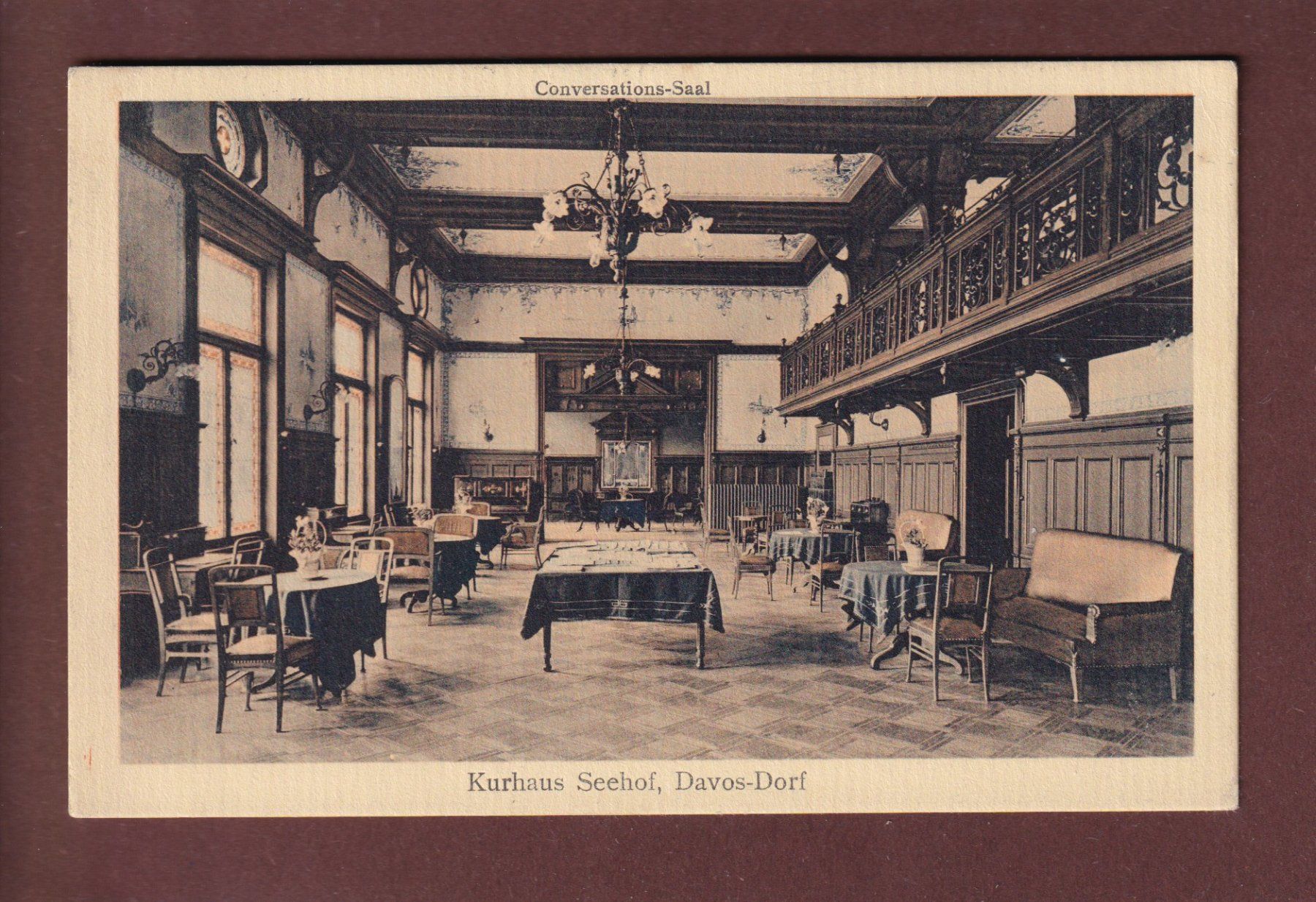 Ansichtskarten: DAVOS-DORF - Kurhaus Seehof - 1920 – Gebraucht aus Pully von nicecards