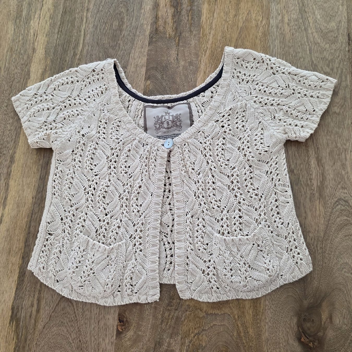 Bolero: Strickjacke kurzarm beige Grösse M – Nuovo (secondo la descrizione) da Rheinsulz venduto da Gilea 4