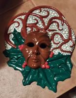 4 Handbemalte Wandmasken ca 30cm Unikat