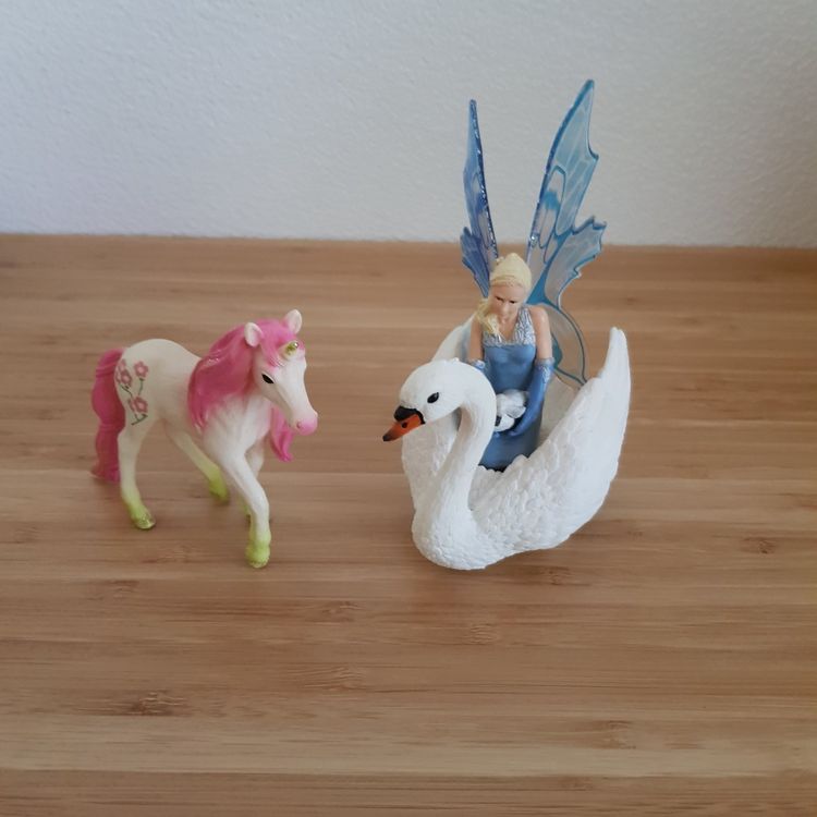  Schleich Bayala Fee, Einhorn und Schwan 