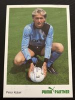 Peter Kobel signierte Autogrammkarte Fussball Puma
