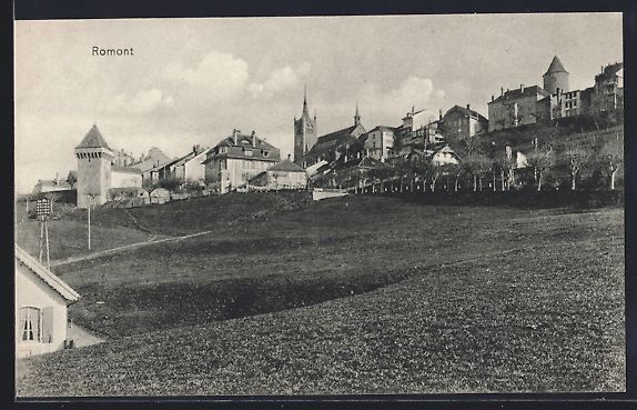 Cartoline postali: AK Romont /FR, Partie am Ortsrand – Usato da Berlin venduto da bartko-reher
