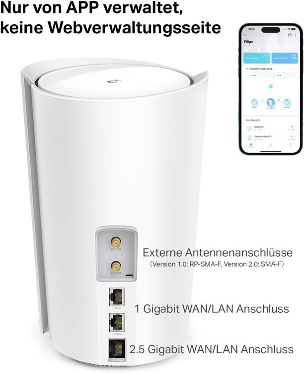 Wie NEU: TP-Link Deco X50-5G LTE WLAN Router, 5G Router SIM (Neu und ...