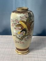 Japanische Satsuma Vase Adler Kirschblüten 19 cm