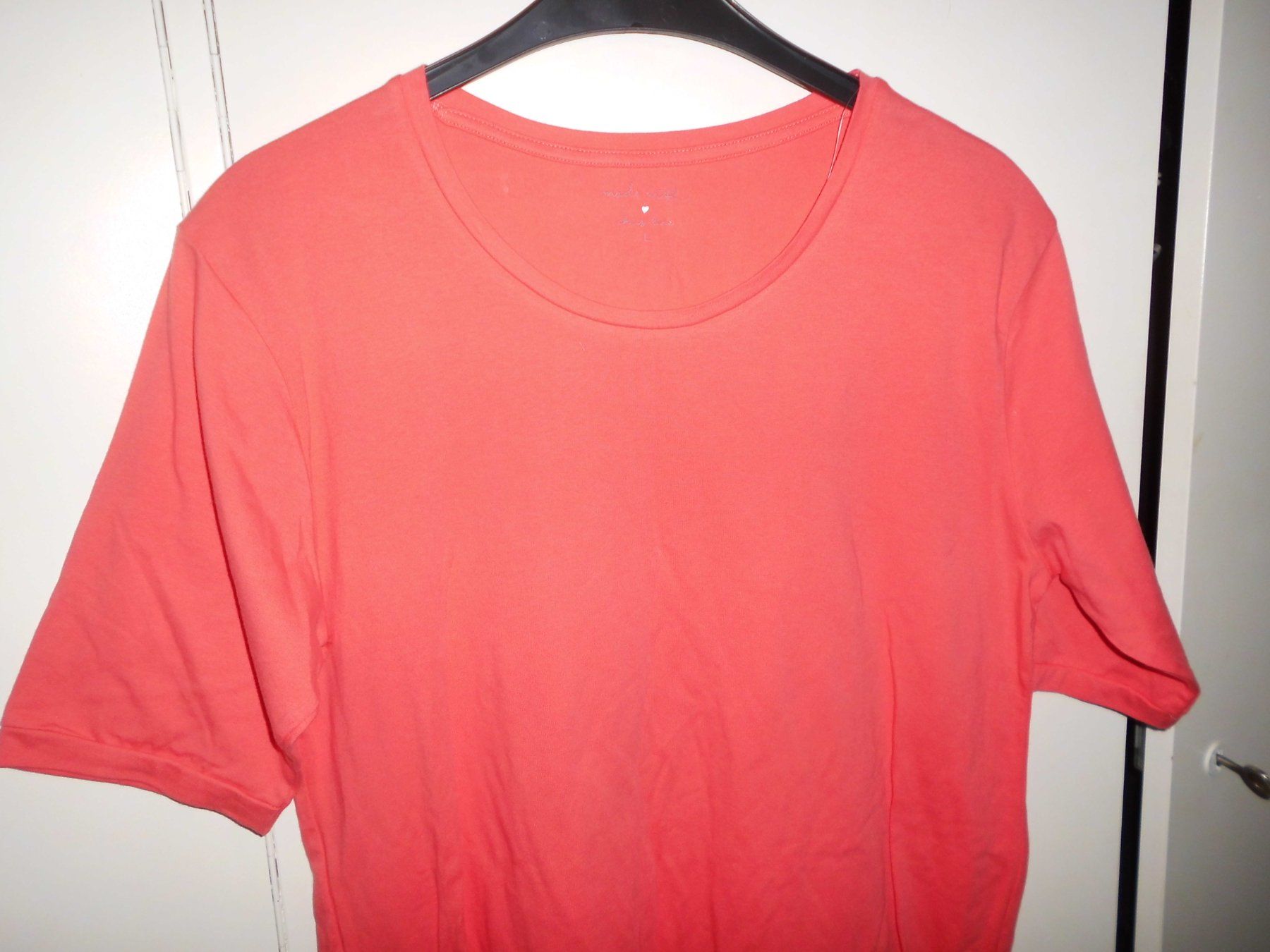 Kleider: Robe basic  d'été mandarine en coton T. L – Neu (gemäss Beschreibung) aus Marin-Epagnier von Madja 1