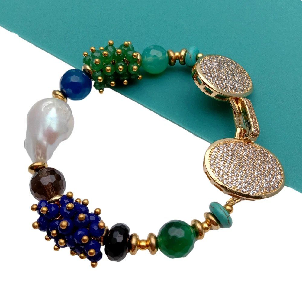 Armbänder & -reifen: Lua 20 cm Achat Perle Armband Echt Bracelet agates perle – Neu (gemäss Beschreibung) aus Prilly von ilyria73