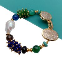 Lua 20 cm Achat Perle Armband Echt Bracelet agates perle