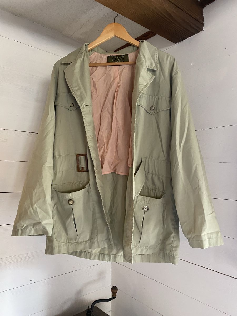 Giacche: Vintage light green coat jacket  – Usato da St-Cergue venduto da noabzz