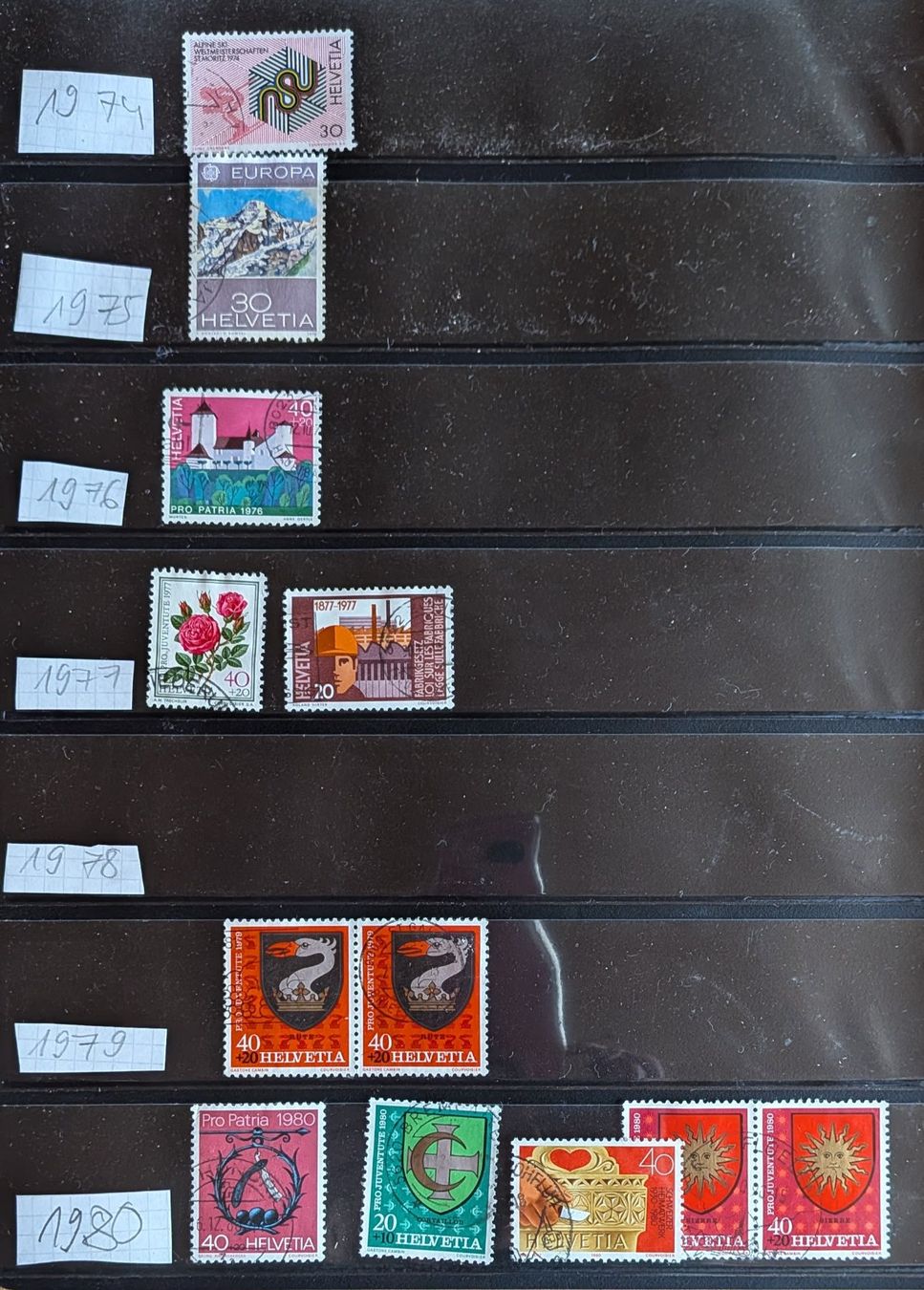 Tutti i francobolli: Briefmarken Schweiz 1939 - 1991 – Usato da Dicken venduto da patorichia 6