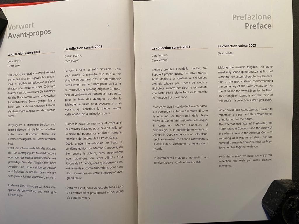 Tutti i francobolli: Los 41 Jahrbuch 2003 Briefmarken – Nuovo (secondo la descrizione) da Niederweningen venduto da rimicanardo 5