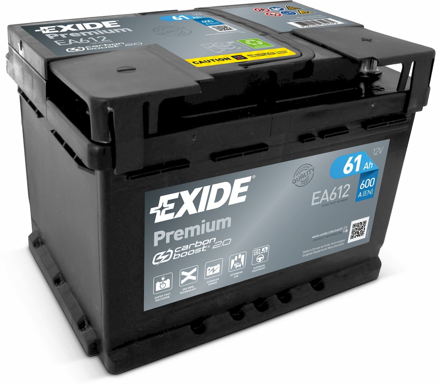 Batterien: Exide Autobatterie 61Ah 12V – Neu und originalverpackt aus Bottighofen von zaap