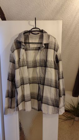 Karo-Hemd, neu, blau&grau, Gr. 38, Set: 2 Stk.