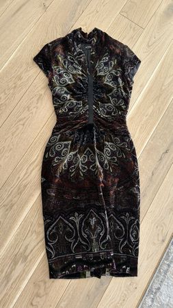 Etro Velvet Dress, Size 40, Paisley Pattern, Fall Fashion