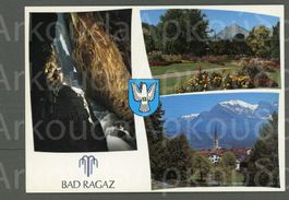 AK color Bad Ragaz SG 3-Bild mit Ortswappen ≈ 1990