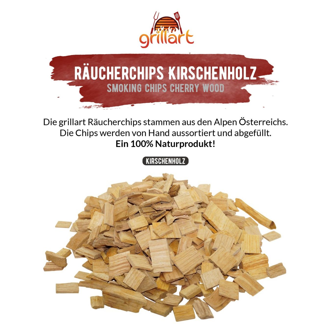 Accessori per grill: Premium BBQ Räucherchips Kirsche 750g – Nuovo e nell'imballaggio originale da Weesen venduto da Schlompf7 1
