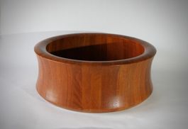 DIGSMED, DÄNEMARK, GROSSE SCHALE AUS TEAKHOLZ, 1960ER.