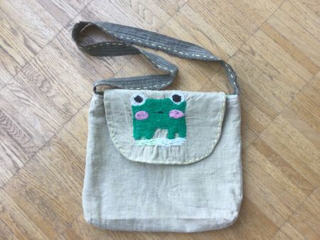 Schultertasche Frosch Hand-made