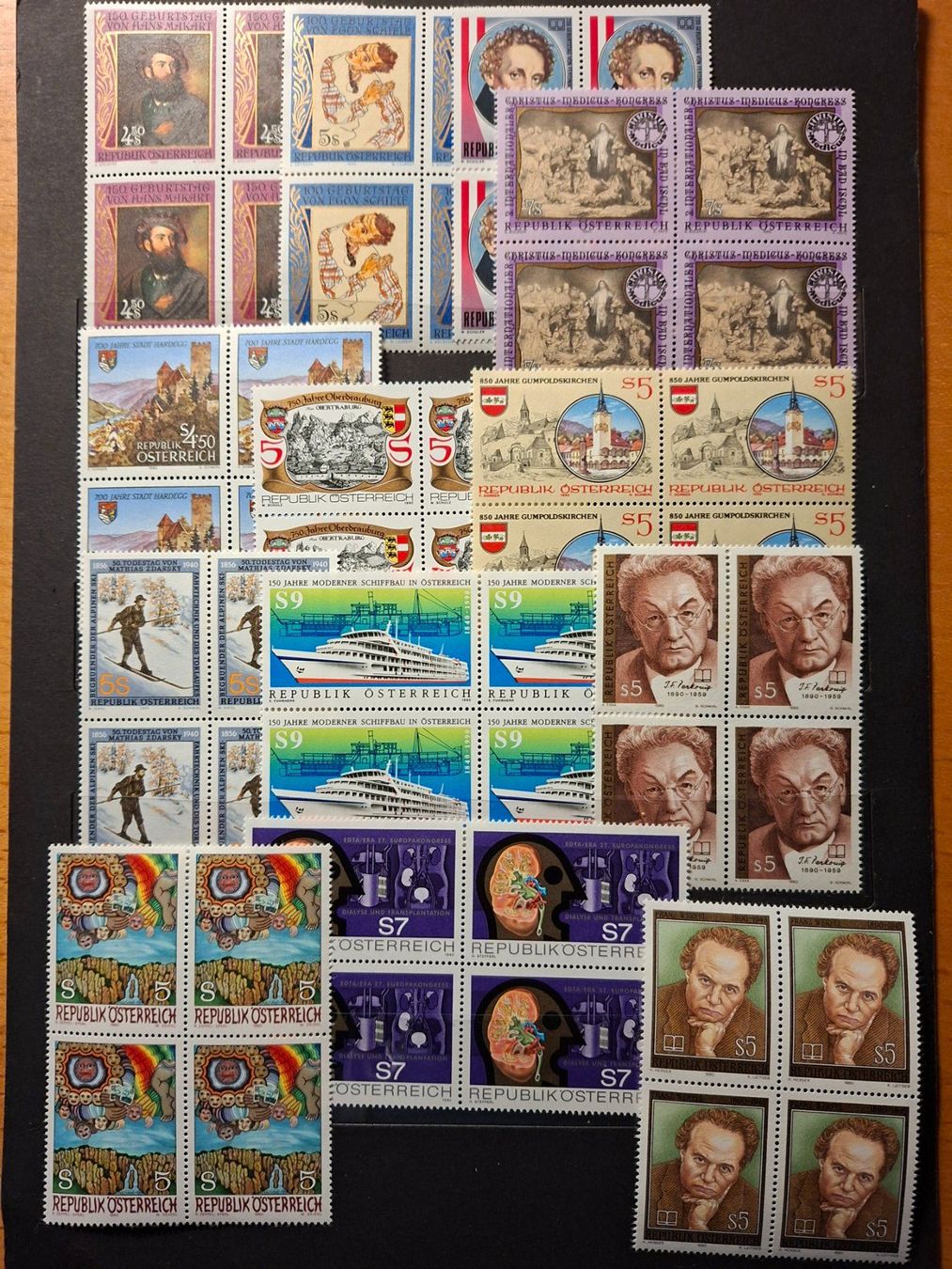 Tutti i francobolli: Oesterreich / Autriche 4er Blocks** 1990 – Usato da Confignon venduto da Alfda2000 1