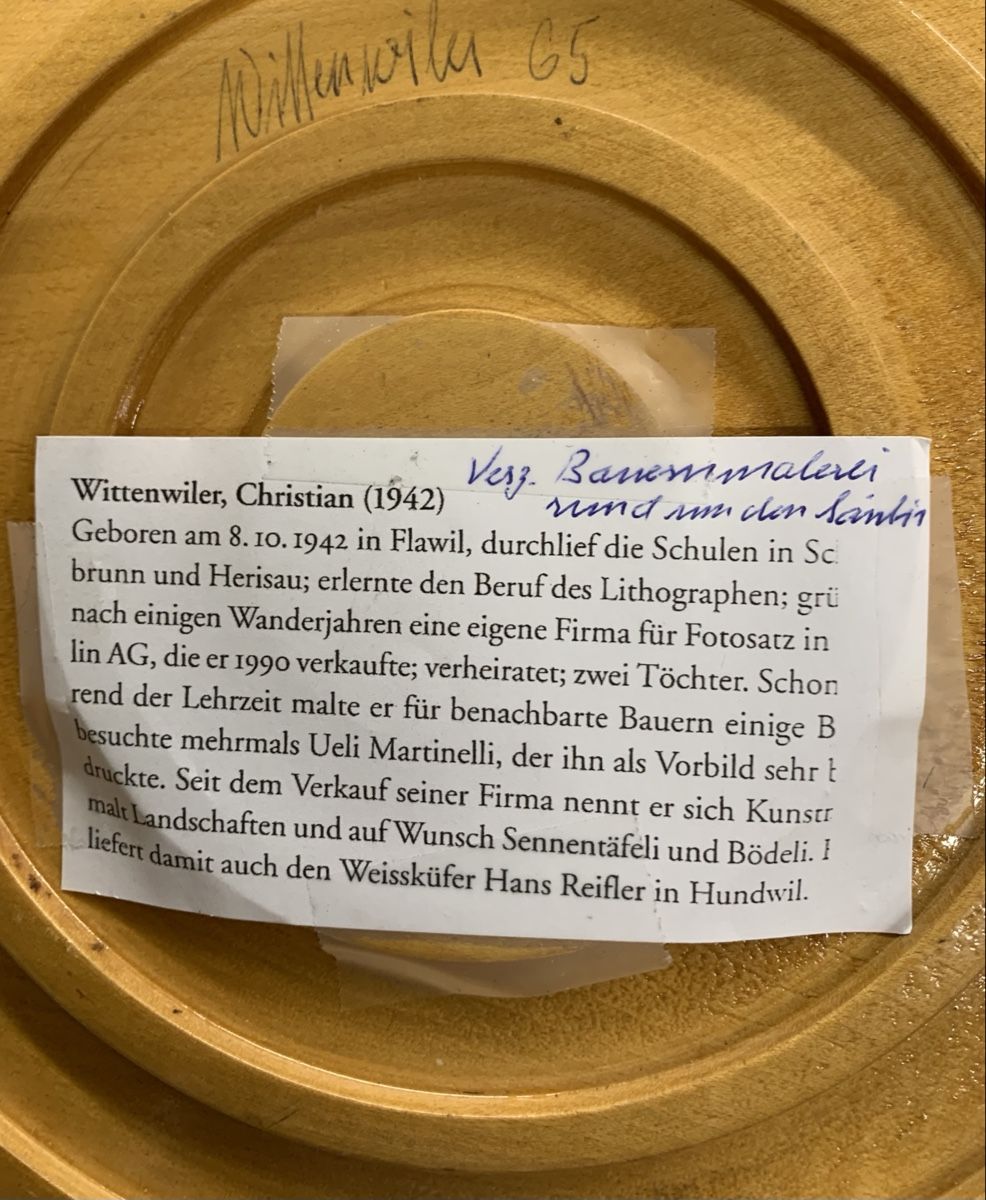 Gemälde: WITTENWILER CHRISTIAN 1965 Grub  – Gebraucht aus Wolfhalden von SecondAntique 3