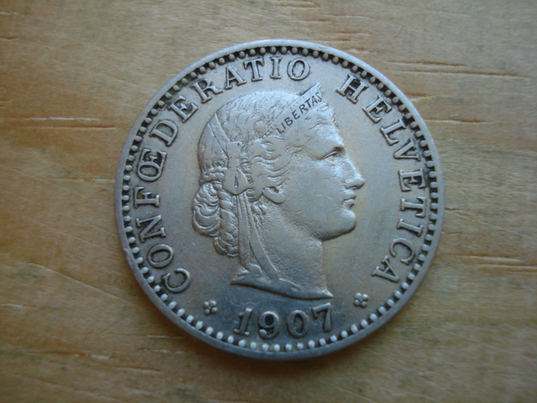 Tutti le monete: (S1) 20 Rappen 1907 – Usato da Erlach venduto da Net-Coins