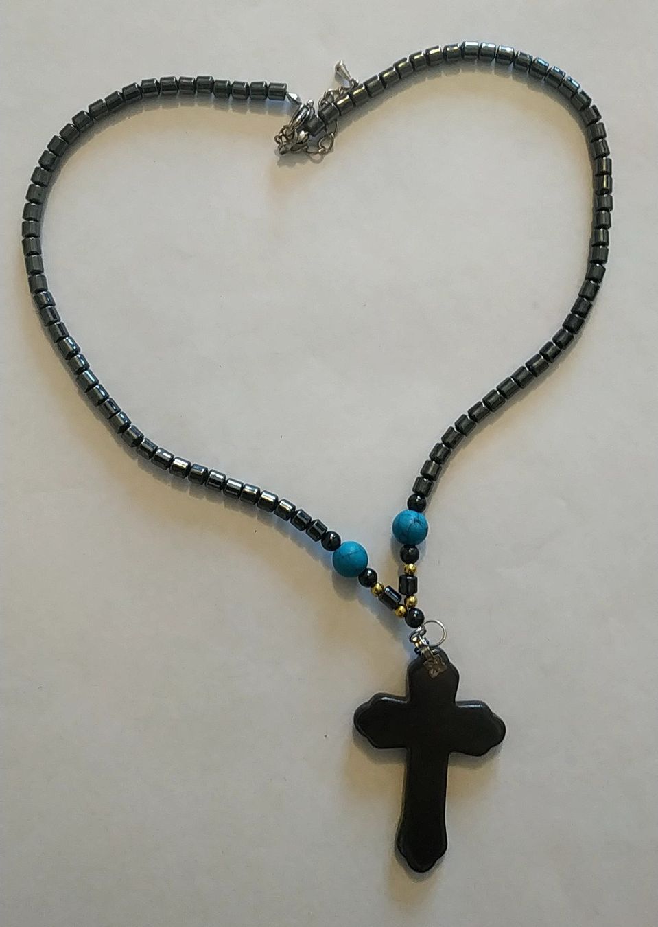 Catenine: Hämatit Kette mit Kreuz 42cm – Nuovo e nell'imballaggio originale da Münchenbuchsee venduto da Daniel0133 1