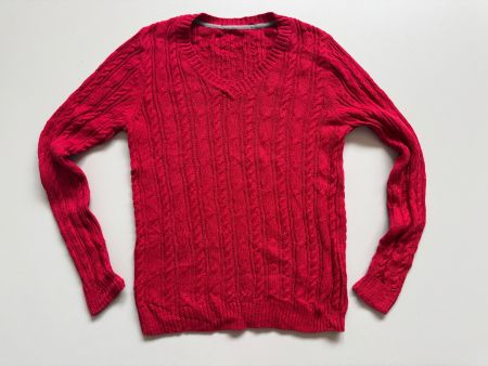 pullover 100% cotton Women M cable knit