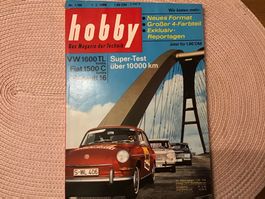 Hobby Nr. 1/1966 130 Seiten Test VW 1600 TL/Fiat 1500 C/R 16