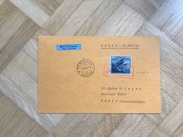 1930 Liechtenstein. Luftpostbrief Vaduz - St. Gallen