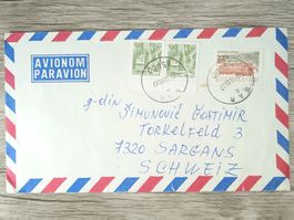 TR05 Enveloppe + Timbre Jugoslavija 1983