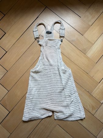 Strickjumpsuit Latzhose beige S