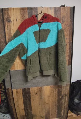 Diesel Fleece Jacke mehrfarbig mit Kapuze gebraut