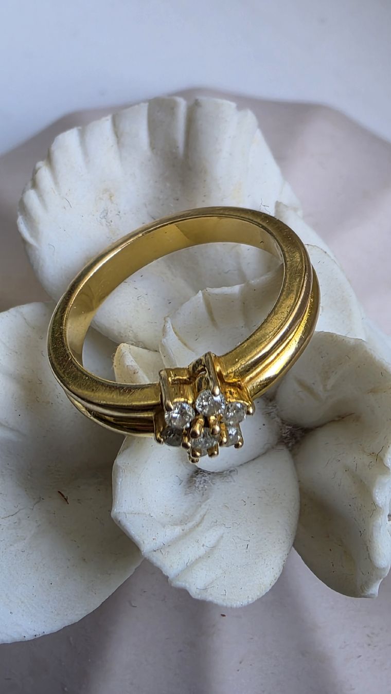 Anelli: GOLD ring mit Diamanten – Nuovo (secondo la descrizione) da Effretikon venduto da rinuom01 3