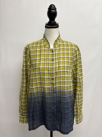 Charlie Joe Bluse mit Farbverlauf kariert S blau grün