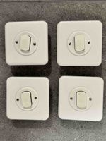 4 Lichtschalter weiss gebraucht