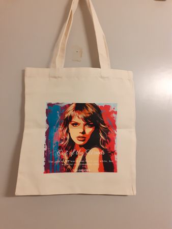 Stofftasche Taylor Swift Motiv beige neuwertiger Zustand