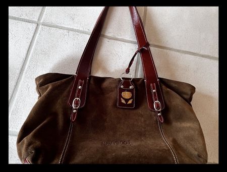 Navyboot handbag brown suede leather good condition