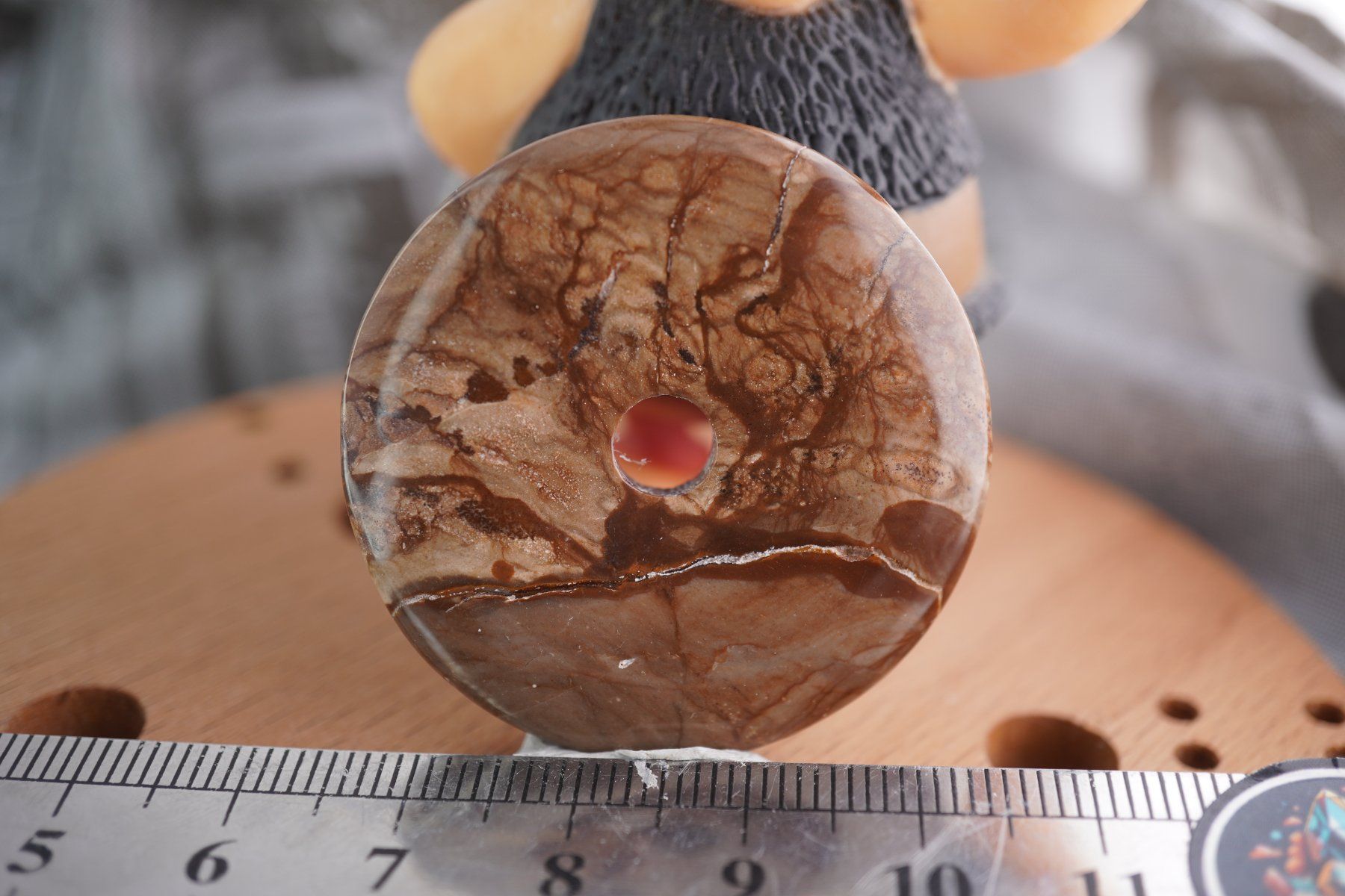 Mineralien & Heilsteine: Landschaft Jasper Pi Scheibe  ca40mm    ab  1.-     Räumung – Neu und originalverpackt aus Eschenbach SG von topstone