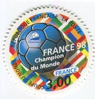 Briefmarke "Fussball". Frankreich