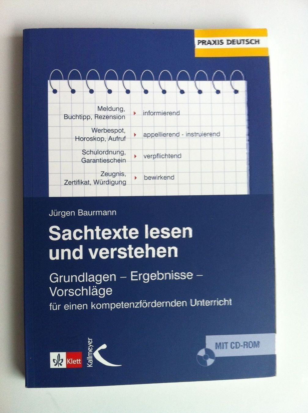 Libri: SACHTEXTE LESEN UND VERSTEHEN J. Baumann – Usato da Wattwil venduto da jopara