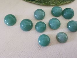 10 Stk. runde Aventurin Cabochons / Lager-Sondererkauf