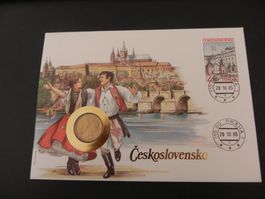 Münzbrief - 1985 - Tschechoslowakei 1 Korun 1985